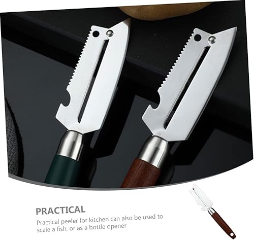 Miniatura 5 de Luxshiny 2 unids de acero inoxidable Peeler vegetal herramienta de pelado de frutas raspador de frutas en forma de Y Pelador de verduras Soda Fruta