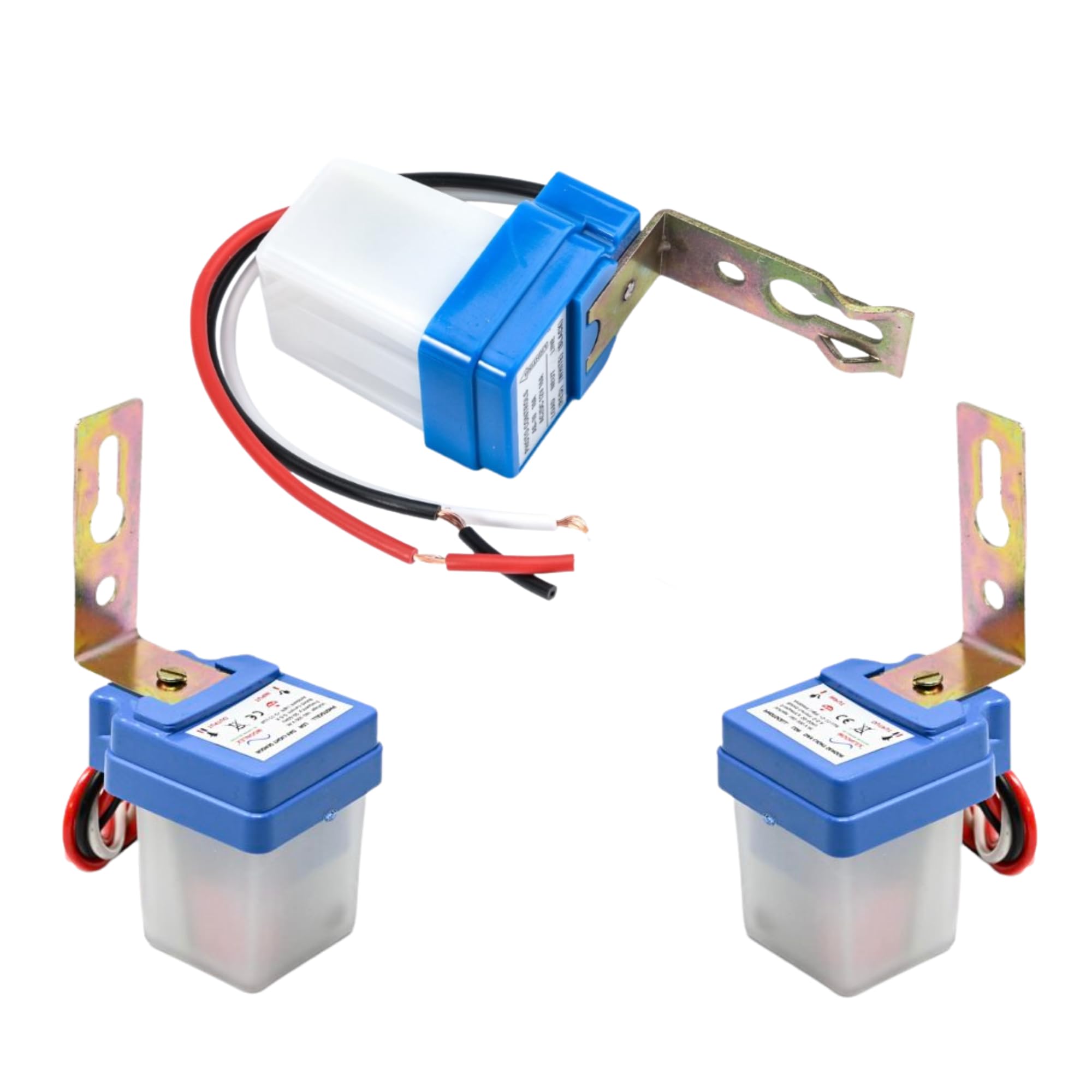 ROBOWAY 3Pcs Plastic 220V Auto Day/Night on and Off Photocell, LDR Sensor Switch for Street Light, Home, Outdoor Use (Pack of 3)-image-22