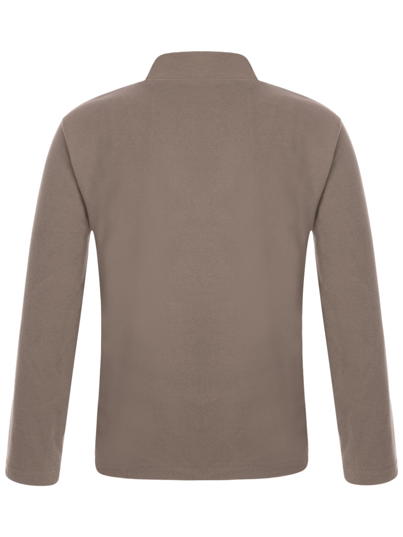 Mufeng Kids Boys Girls Cute Cartoon Print Warm Underwear Top Basic Long Sleeve Mock Neck Thermal Tops Casual Warm Tops Brown 18-24 Months