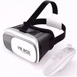 Óculos 3D Realidade Virtual VR Box com Controle Bluetooth para Smartphones até 6,5" (Android e iOS)