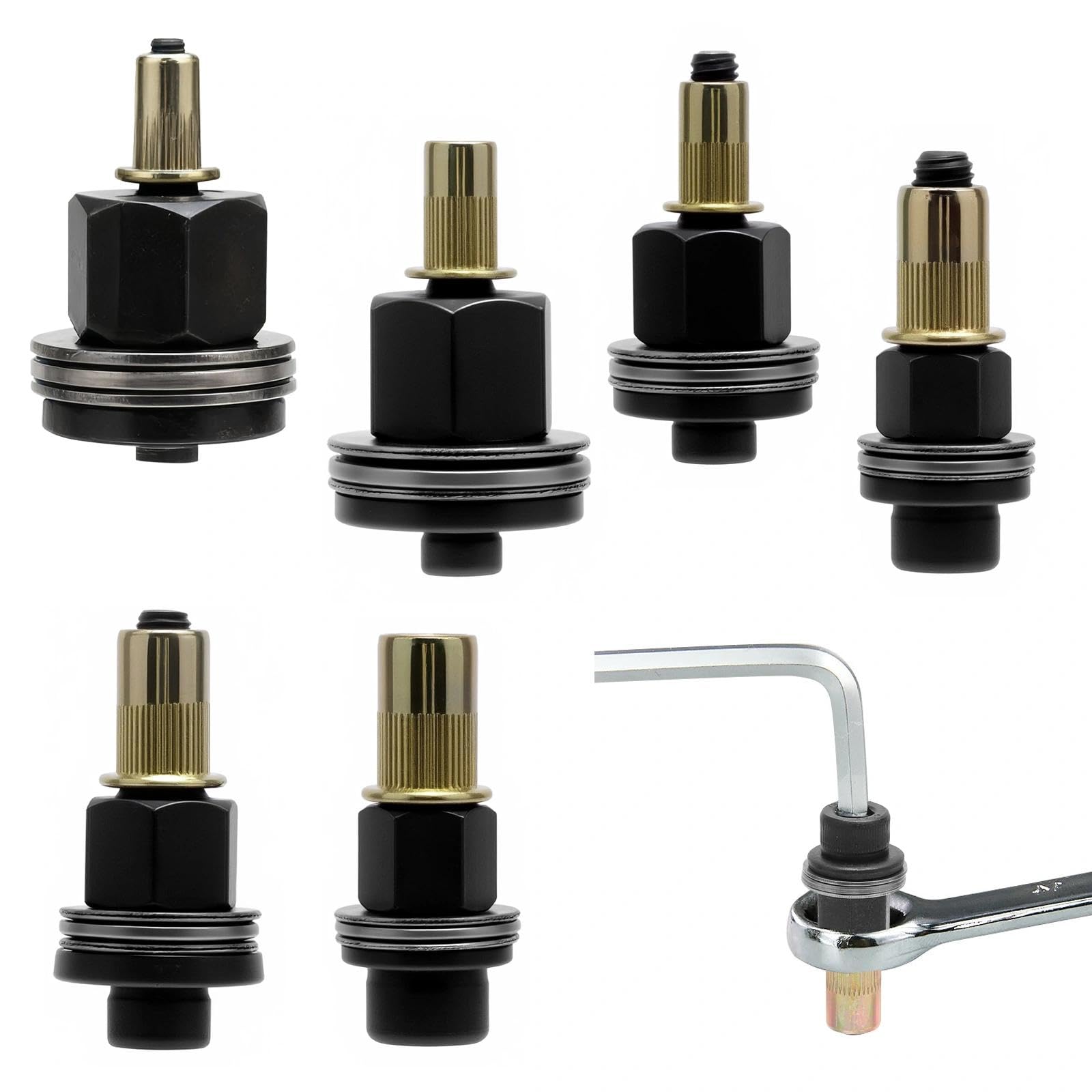 Set di 6 rivetti per dadi intercambiabili, per rivetti M3-M4-M5-M6-M8-M10, rivettatrice manuale