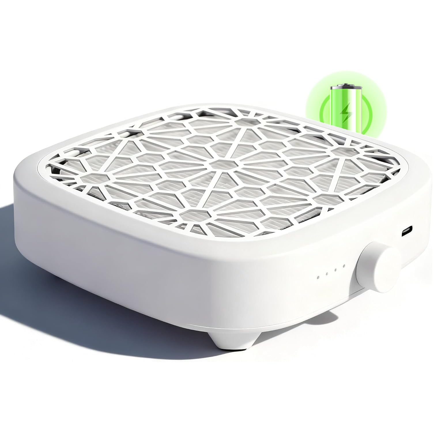 Aspirateur Ongle, Rechargeable 5500RPM avec Filtre Réutilisable | CHRISTINE SHELLY Forte Aspiration Poussière, Machine à Manucure, Comprend 30 Filtres en Coton à la Maison