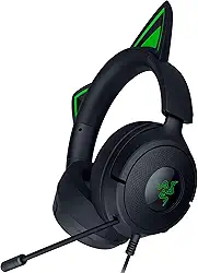 Razer Fone de ouvido para jogos Kraken Kitty V3 X com fio: Kitty Ears - Microfone cardioide hiperclaro - Drivers de 40 mm - Som surround 7.1 - Almofadas de ouvido confortáveis - Plataforma cruzada via