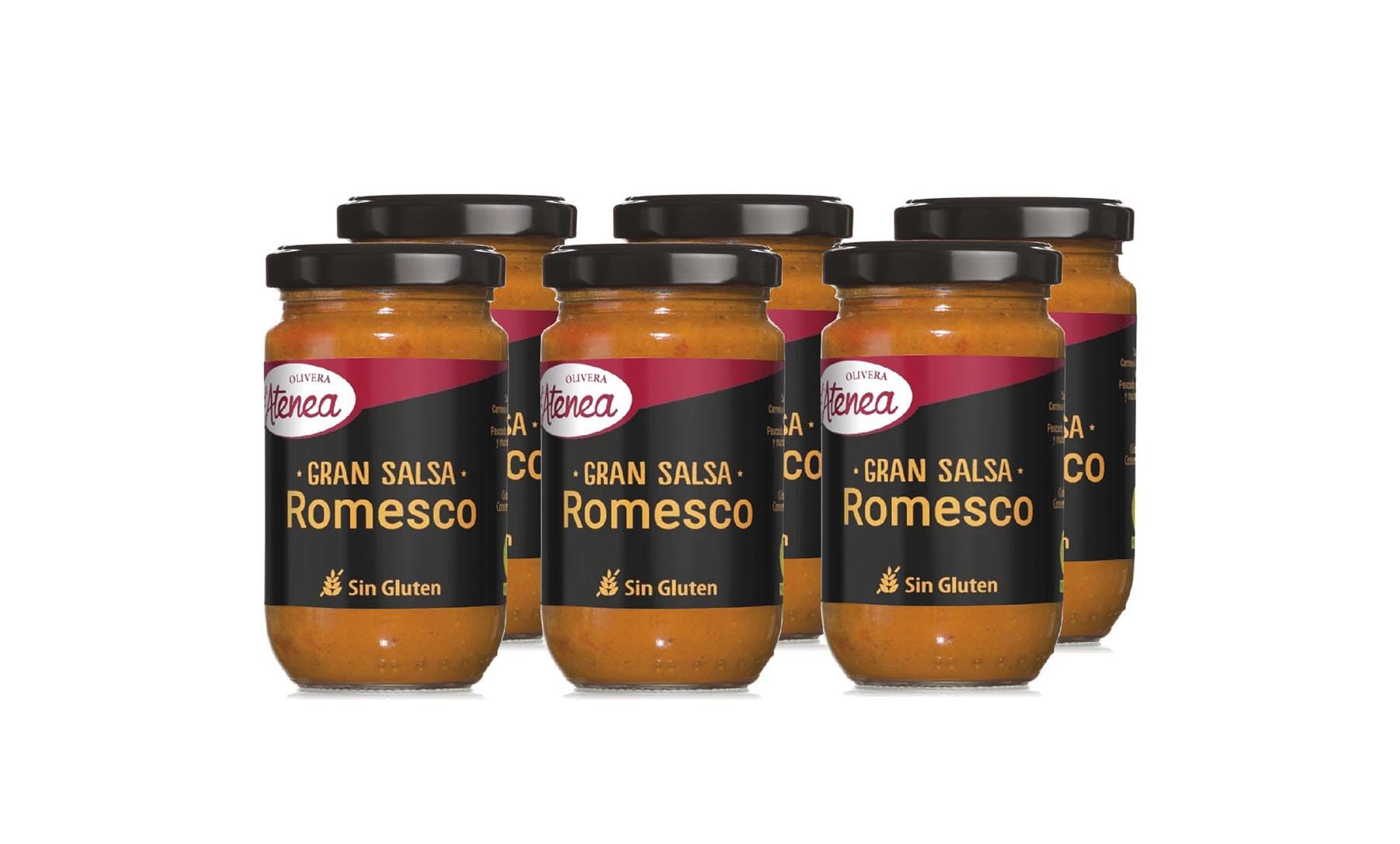 Pack 6u Gran Salsa Romesco Olivera d'Atenea SIN GLUTEN 290g