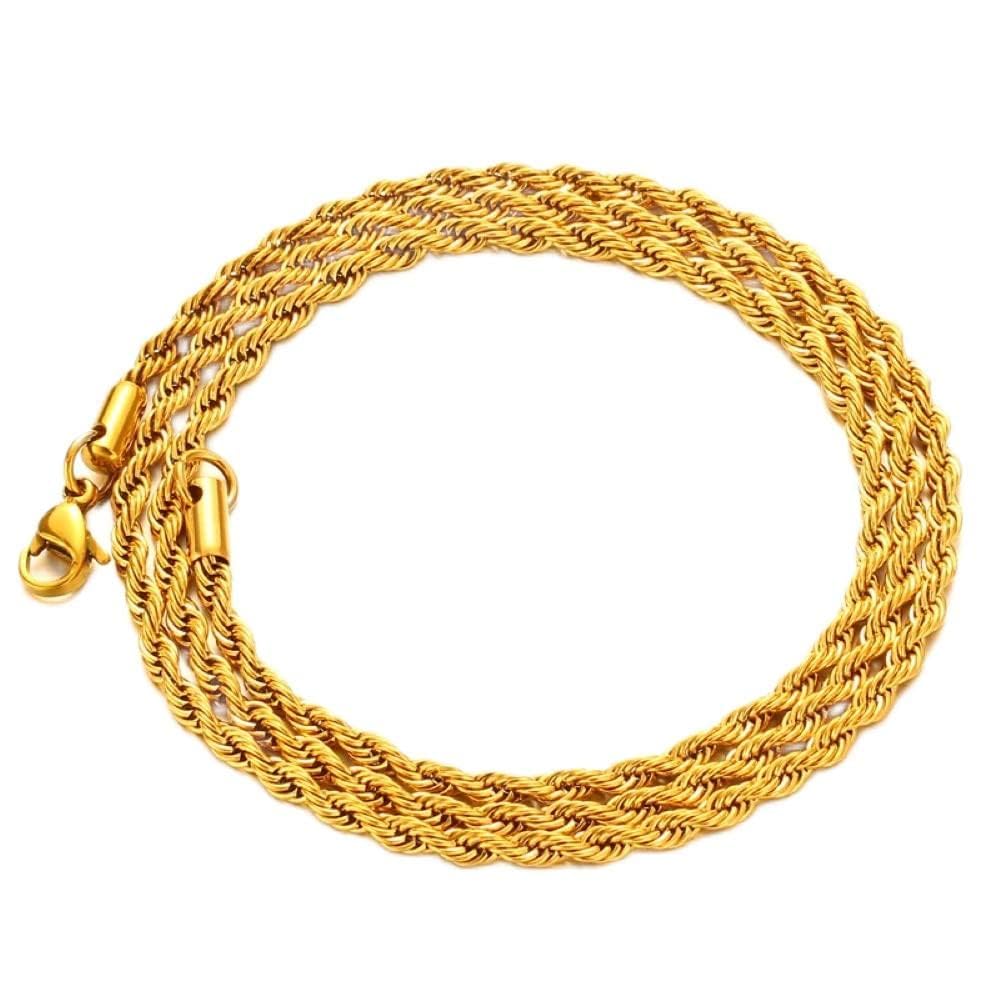 Amazon.co.jp: QUSIIOSLK 18K リアルゴールドメッキ 3mm チタン 