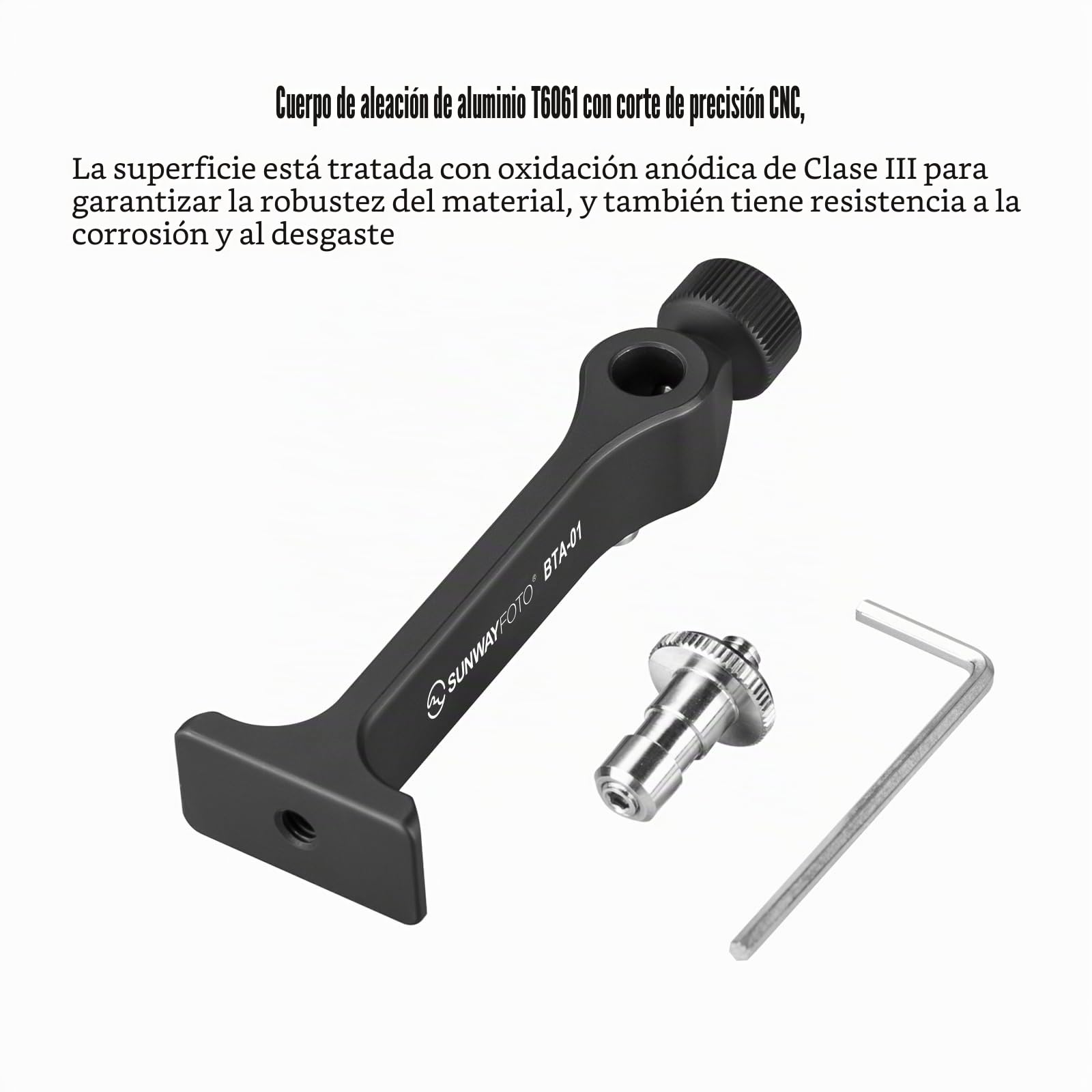 SUNWAYFOTO Adaptador de trípode binocular, con placa Arca Swiss y agujero de rosca de 1/4, BTA-01