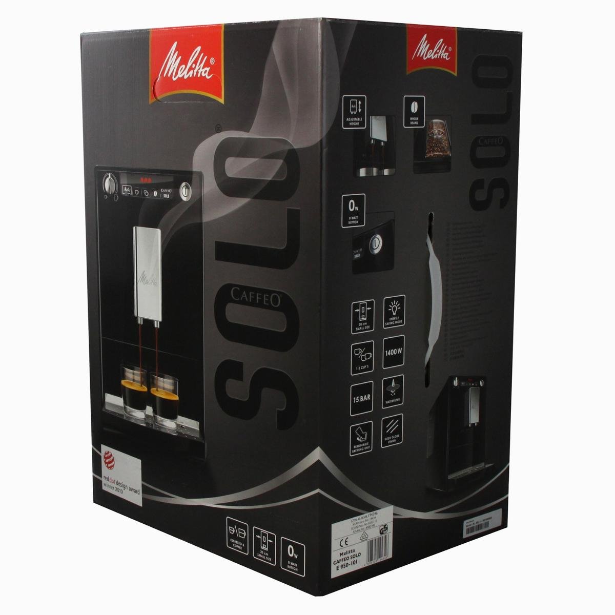 Melitta Caffeo Solo E950-101 Cafetière super automatique 15 bars expresso noir reconditionné