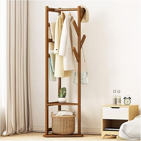 Amazon ポールハンガー 木製 コートハンガー 2つの収納棚と4つのフック 帽子掛け 組立て簡単 天然木 頑丈 安定感が おしゃれ 玄関 廊下 寝室 Color Marron Size 36x36x157cm ハンガーラック オンライン通販 Amazon ポールハンガー 木製 コートハンガー 2つの収納棚と4つのフック 帽子掛け 組立て簡単 天然木 頑丈 安定感が おしゃれ 玄関 廊下 寝室 Color Marron Size 36x36x157cm ハンガーラック オンライン通販