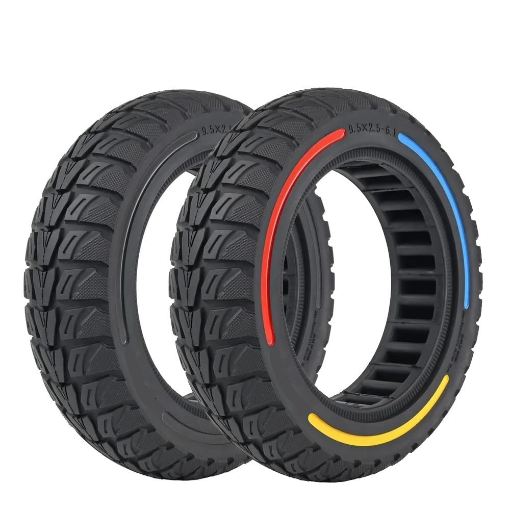 Monopattino elettrico Fit For pneumatici pieni da 9,5 pollici, ammortizzatore a nido d'ape, ruota durevole, pneumatici in gomma da 9,5x2,50-6,1 pollici