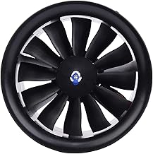 Hélice de ventilador de aeronave RC, dissipação de calor leve de hélice RC 70 mm Equilíbrio perfeito 12 pás com motor de partida para acessórios de aeronave modelo RC(KV3400 4S EDF 70 Duto)