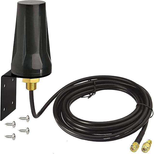 Bingfu 4G LTE Cellular Antenna Outdoor 5dBi SMA Male Antennas- 10ft Low Loss 195 Coaxial Cable Compatible with Spypoint Link Micro Covert Spartan Stealth Cam Tactacam Muddy Trail Camera Router Gateway