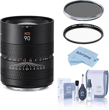 عدسة Hasselblad XCD مقاس 90 مم f/2.5 فولت، حزمة مع مرشحات Tiffen مقاس 72 مم للأشعة فوق البنفسجية وCPL