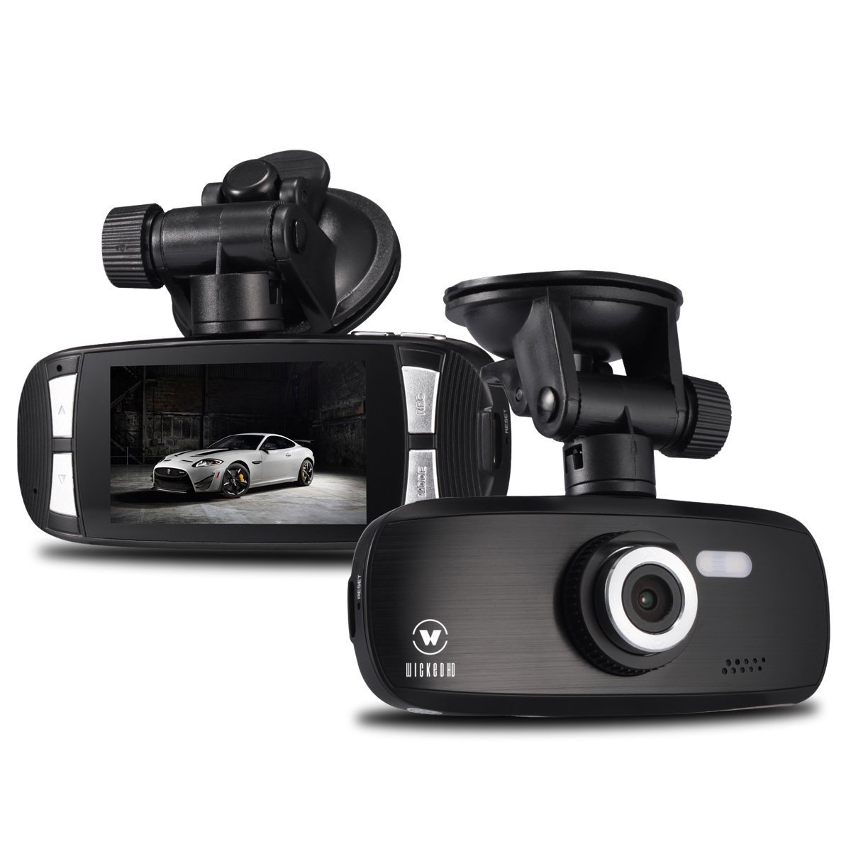 WickedHD G1W 1080P Car Dashcam/Dashboard Camera & DVR Black Box with Nightvision, Motion Detection, Super Wide 120° Viewing Angle, 1920x1080, H.264, 4X Zoom (Upto 32GB SDHC - Included 4GB)
