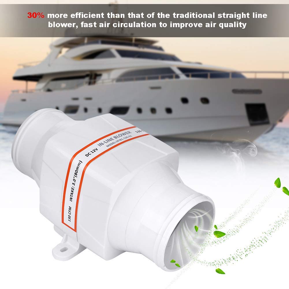 Ventilador de Aire de 75 mm, Tubo Extractor de Aire de 12 V, silencioso, para Hermosos Yates, Edificios y caravanas