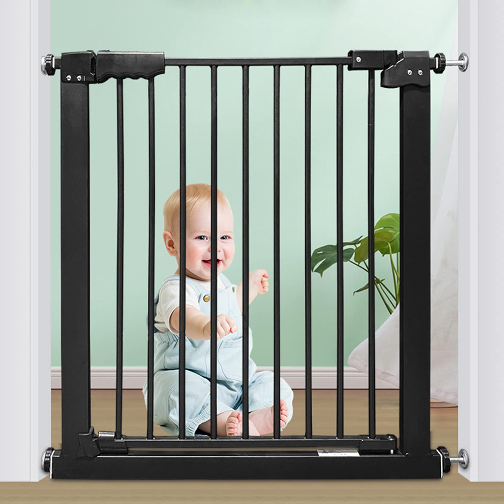 Barrière de sécurité bébé pressure fit en acier haute résistance
