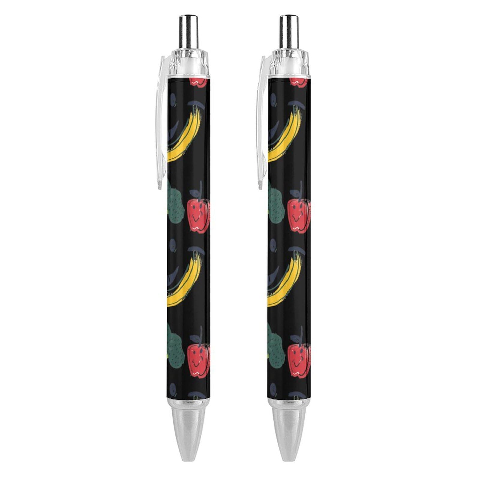 Bolígrafos de plátano Broccoli retráctiles de punta fina 0.5mm para oficina y escuela en pack de 4 8