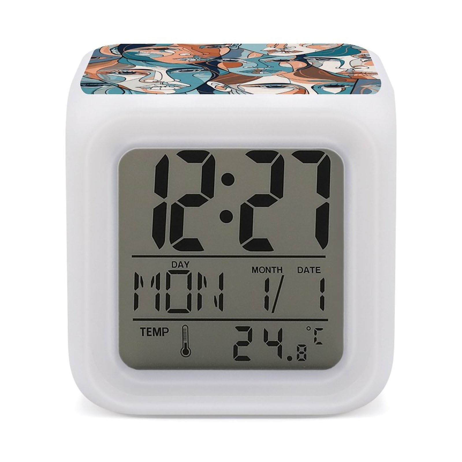 Reloj despertador súper fuerte Smooth Lines para evitar retrasos matutinos en el hogar