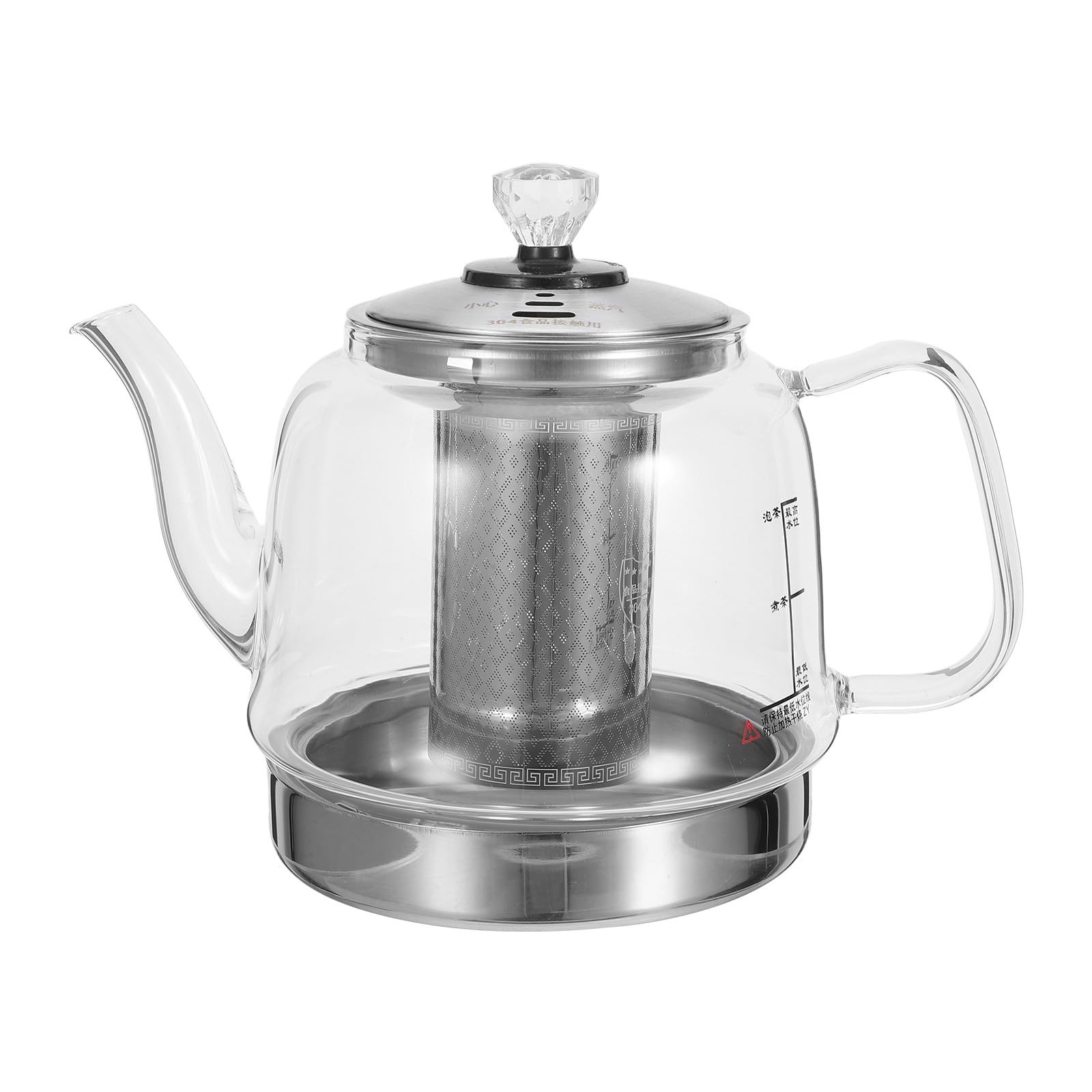 Théière en Verre 1, 4 L en Borosilicate avec Filtre Inox Intégré