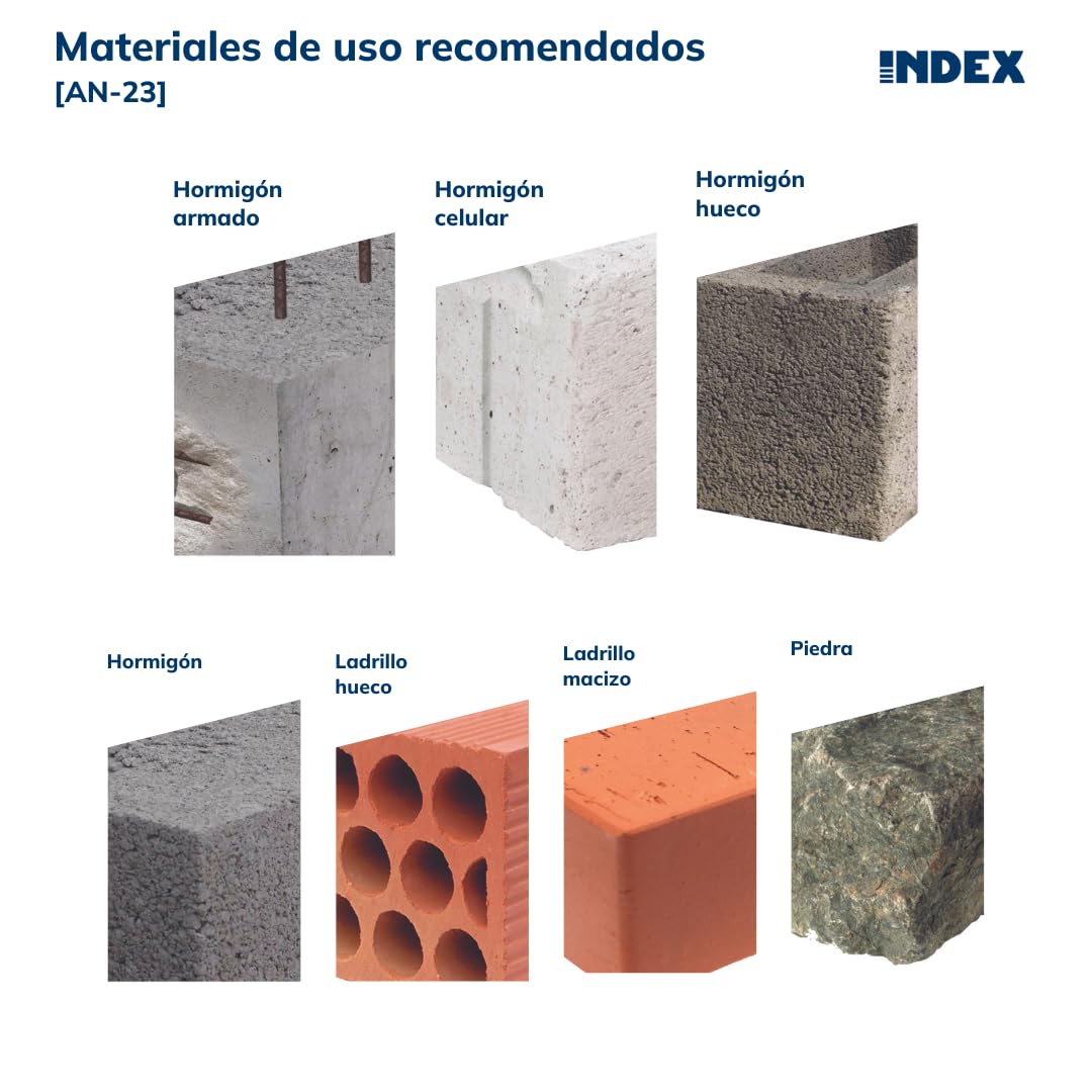 INDEX ANFA2316 - Pack de 20 anclajes para andamios y fachadas (12 x 160 mm, diámetro de ojo - 23 mm)