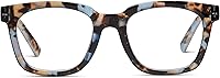 Peepers by PeeperSpecs To The Max Women's Square Blue Light Blocking Reading Glasses, Blue Quartz +2.75