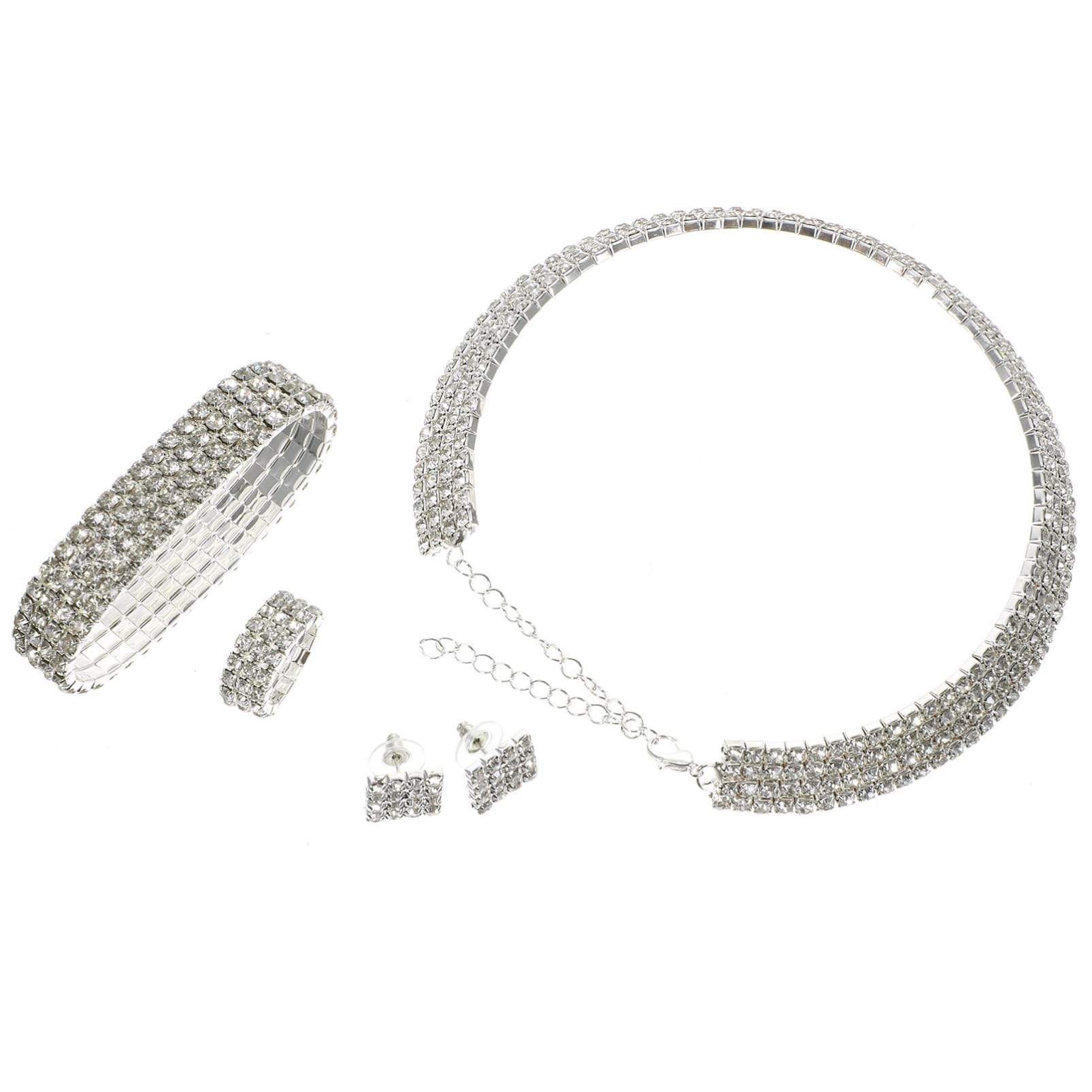 Ipetboom Pendientes De De Imitación Cadena Para Novia Collares Para Mujer Pulseras Dijes De Boda Oro Redondo Para Mujer Traje Anillo Trajes Para Mujer Kit De