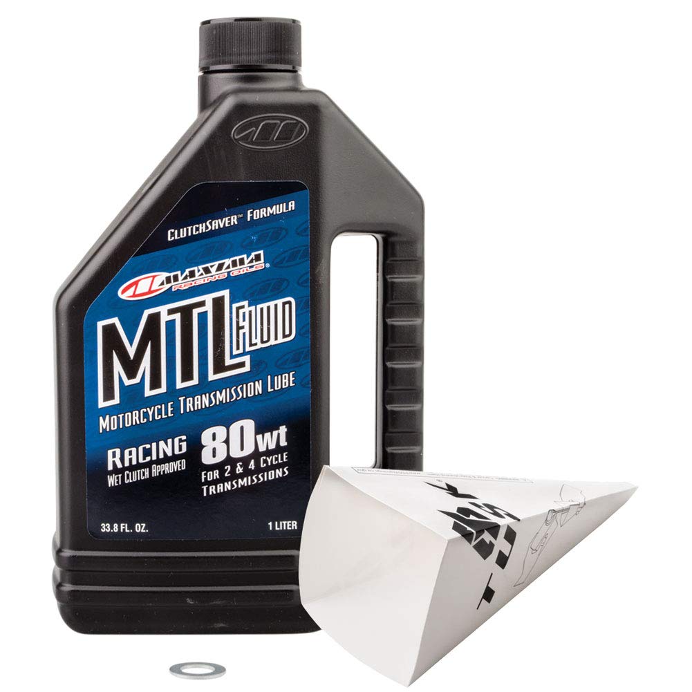 Tusk 2-Stroke Transmission Oil Change Kit Compatible with Yamaha YZ250X 2016-2026/YZ250 1999-2026 / CR500 1984-2001 (Maxima MTL Transmission Fluid 80W)