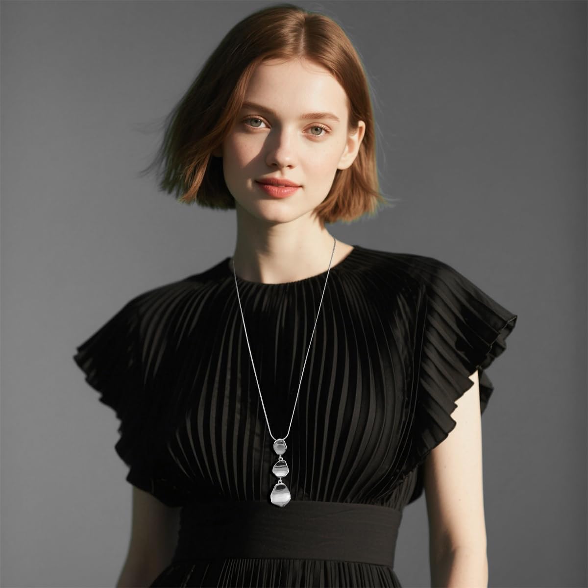 Long Sweater Necklaces for Women Multi-Layer Chain Pendant Irregular Y Necklace Trendy Jewelry with Gift Box - Image 2