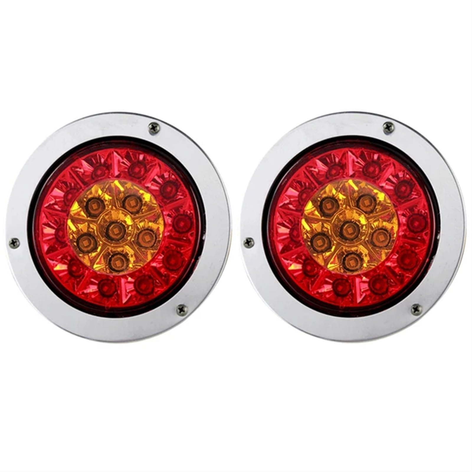 Feu Stop Arrière 2 X Feu Arrière De Remorque De Bateau 12V 24V pour Caravane Feu Arrière LED Feu Arrière pour Lampes De Remorque De Camion Ensemble Feux Arrière(24V,Red Amber)
