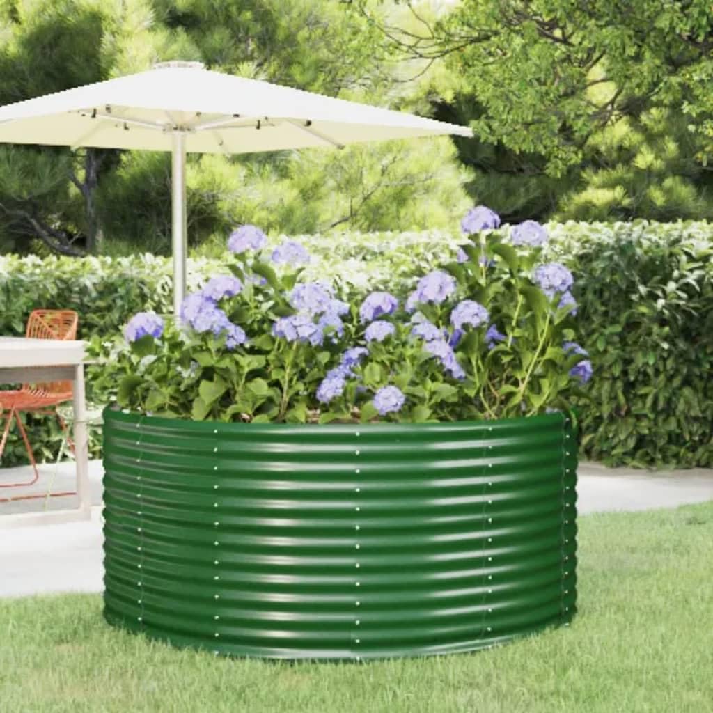 puraday Hochbeete Für Garten 140x140x68 cm Pflanzkübel Gemüsebeet Kräuterspirale XXL Grün