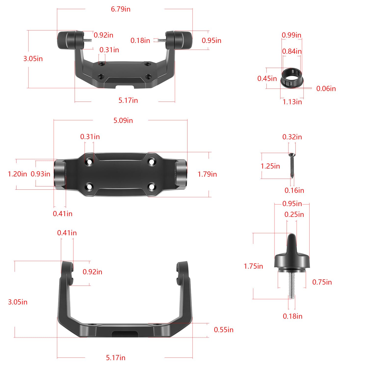 LAIKOU 740143-1 Kit de montage de cardan compatible avec les modèles Humminbird Helix-5 Series Fish Finder, remplacement pour GM H5 – Support de montage réglable pour sondeur