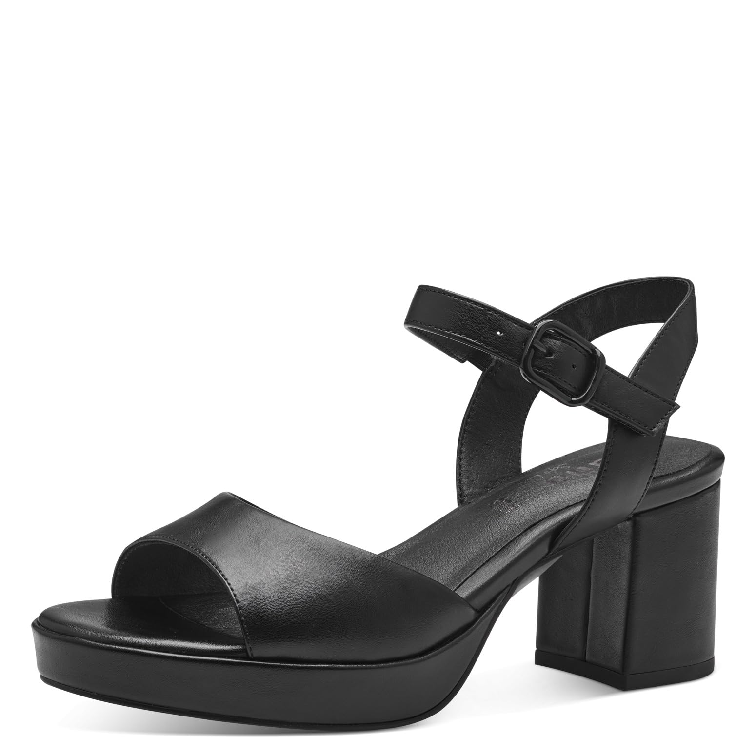 Jana Women’s Sandals with Heel Adjustable Strap Vegan, Black, 5 UK