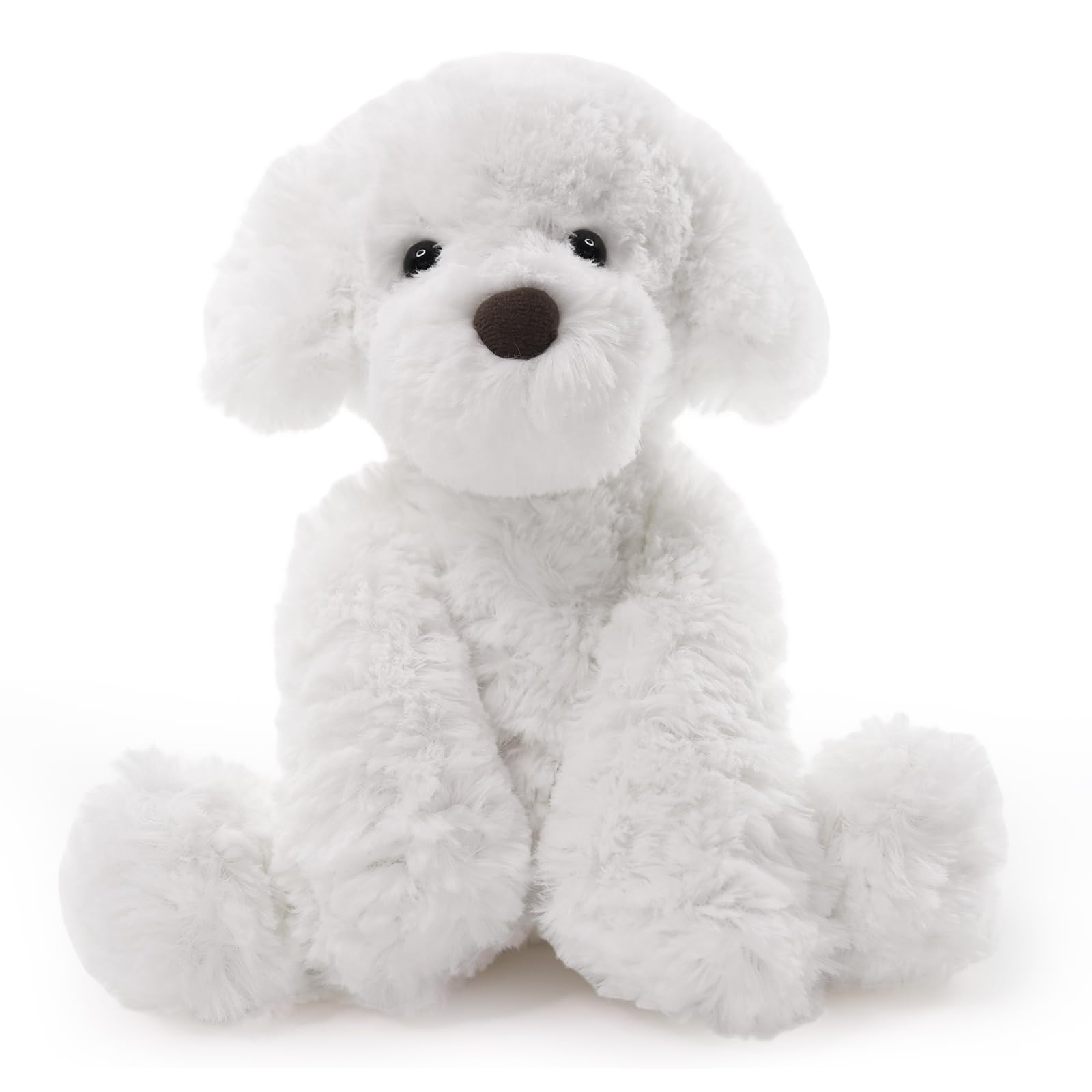 Furvana Bichon Frisé Plüschwelpe, Hunde, Stofftiere, 25,4 cm, Bichon Frisé, Stofftier, ideales Weihnachtsgeschenk, für Kleinkinder, Kinder und Jugendliche, für Kinder von 3–14 Jahren