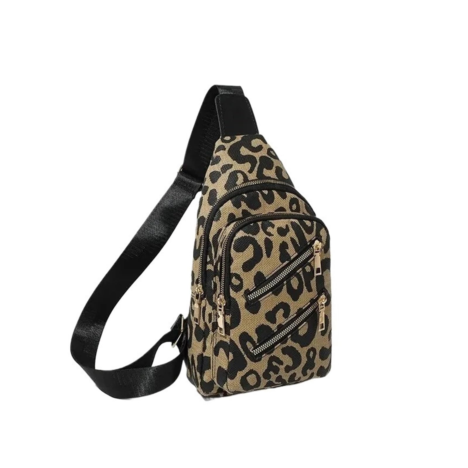 Sac poitrine vintage guépard idéal pour vos sorties urbaines chic avec chaîne