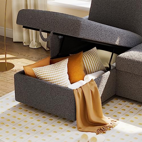 image for VanAcc Sofa Bed, Sleeper Sofa with Storage Chaise- 2 in 1 Pull Out Cou