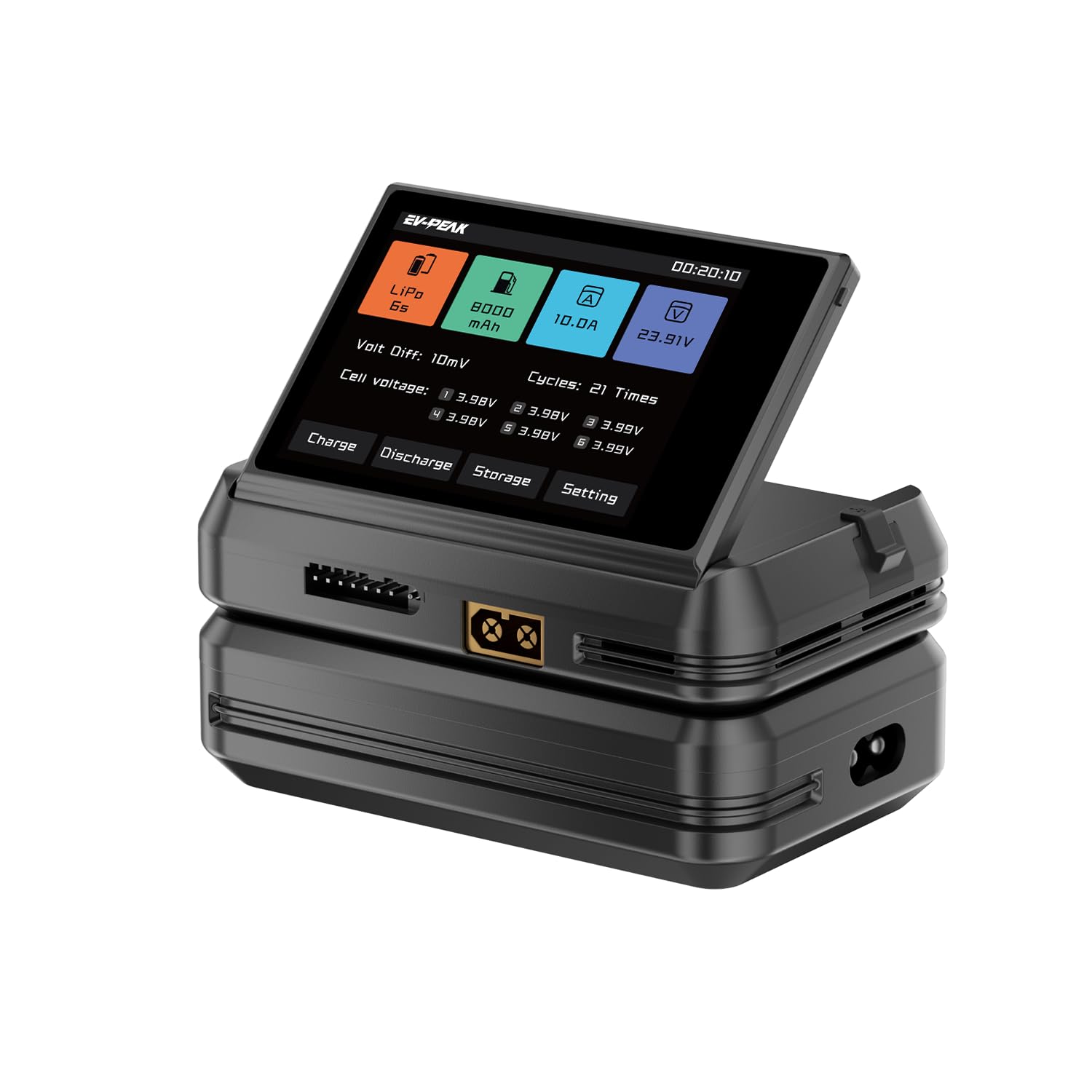 A1PRO - Caricabatterie LiPo da 200 W, 10 A, con touch screen, per batterie 1S-6S LiPo, LiHV, LiIon, Life, NiMH, NiCd e Pb per FPV, RC auto, drone