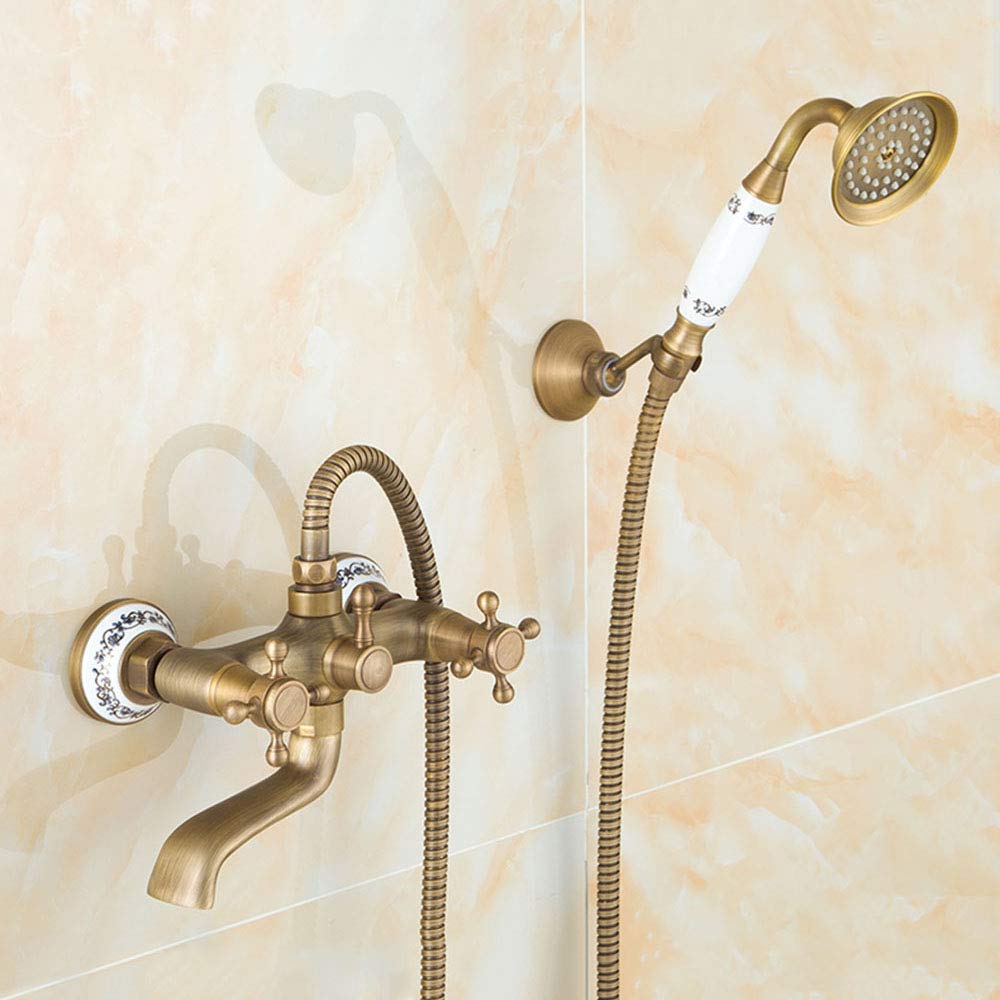 Sistema doccia a parete in ottone con soffione a mano - Aggiornamento bagno rious per doccia Ele Modern Decor & Relaxat Experience