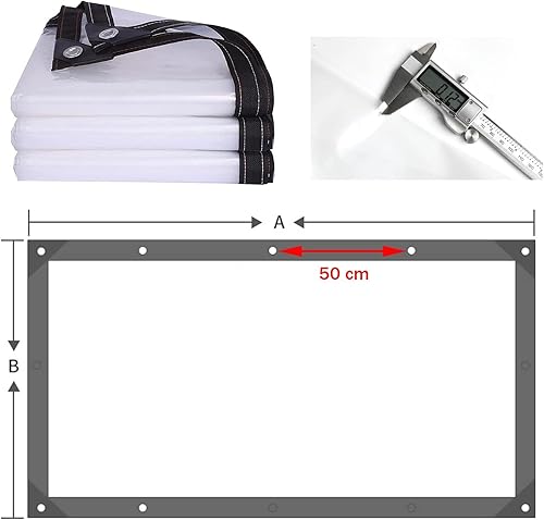 Miniatura 7 de Lona de vinilo de plástico transparente de 6 x 8 pies con ojales, lonas y láminas impermeables resistentes para gallineros, patios, invernaderos,