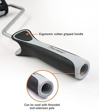 ROLLINGDOG 9 Inch Paint Roller Frame Galvanized Steel Interlocking Design