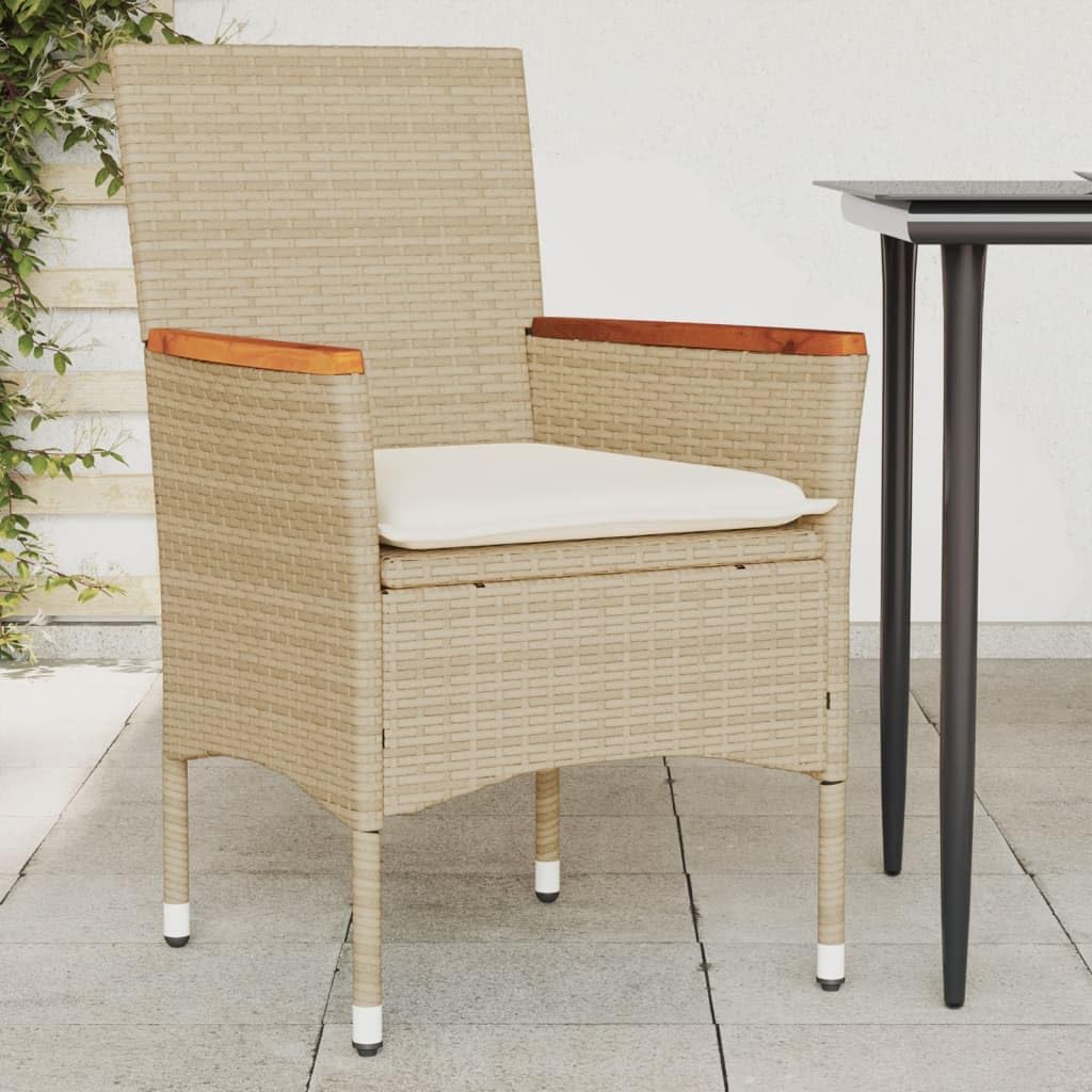 Chaise de jardin design en polyrotin haut de gamme | Ensemble extérieur lot de 2