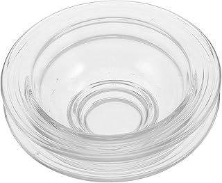 2pcs Transparent Glass Wax Warmer Dish Heat-Resistant Replacement Tray for Wax Melts Efficient Even Melting Aromatherapy Burner Plates for Home Decoration