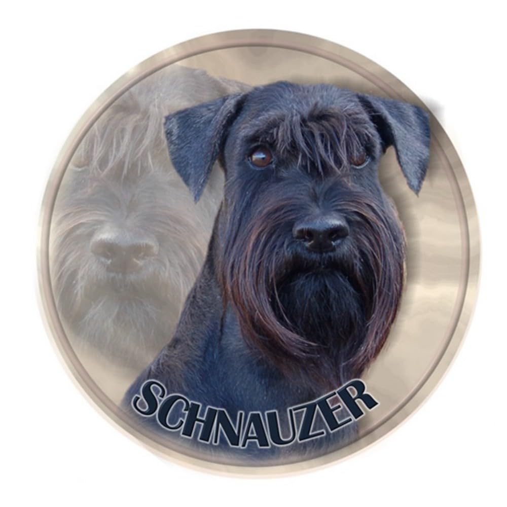 Schnauzer Hund Aufkleber, Wasserfest, Reflektierend, für Auto, Stoßstange, Fenster, Kühlschrank, Laptop, Haus Dekoration (25cm/9.8 Inch)