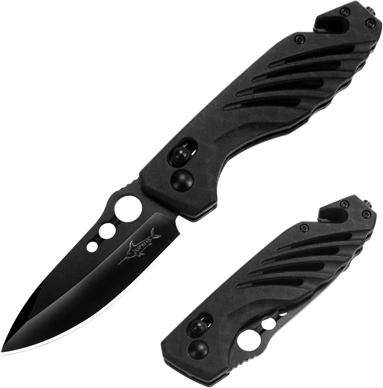 Father‘s Day Mother‘s Day & Birthday Gift for Him Her - XIPHIAS Damascus Folding Knife for Husband, Boyfriend, Father, Wife, Girlfriend, Mom - 71-Layer Steel Blade, G10 Handle, Glass Breaker/Bottle Opener/Rope Cutter,EDC for Camping, Hunting, Survival - XK051-Damascus