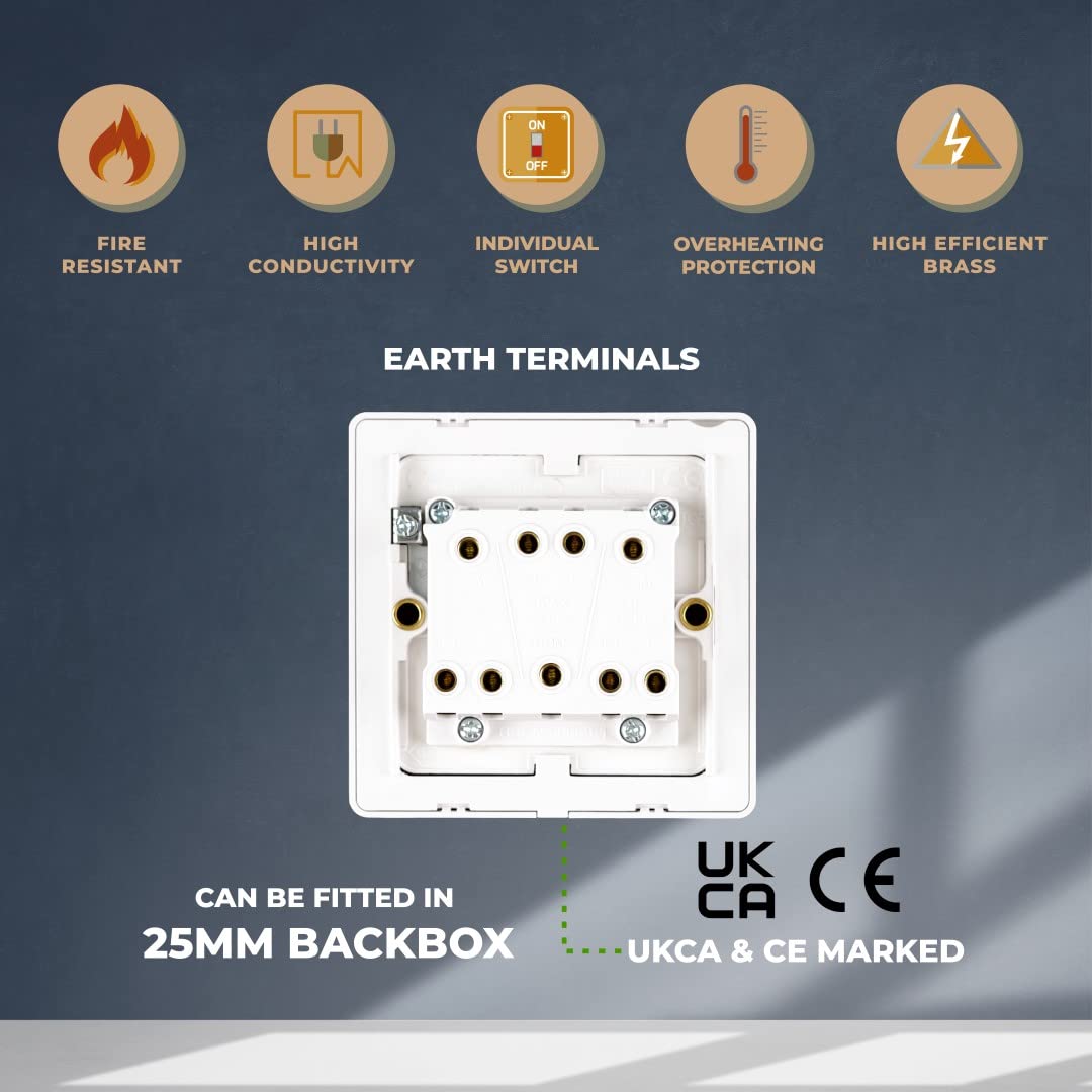 WK Electrical - WK Electrical - Glass Screwless - 2Gang 10AX 2-way Switch- BLACK - Image 4