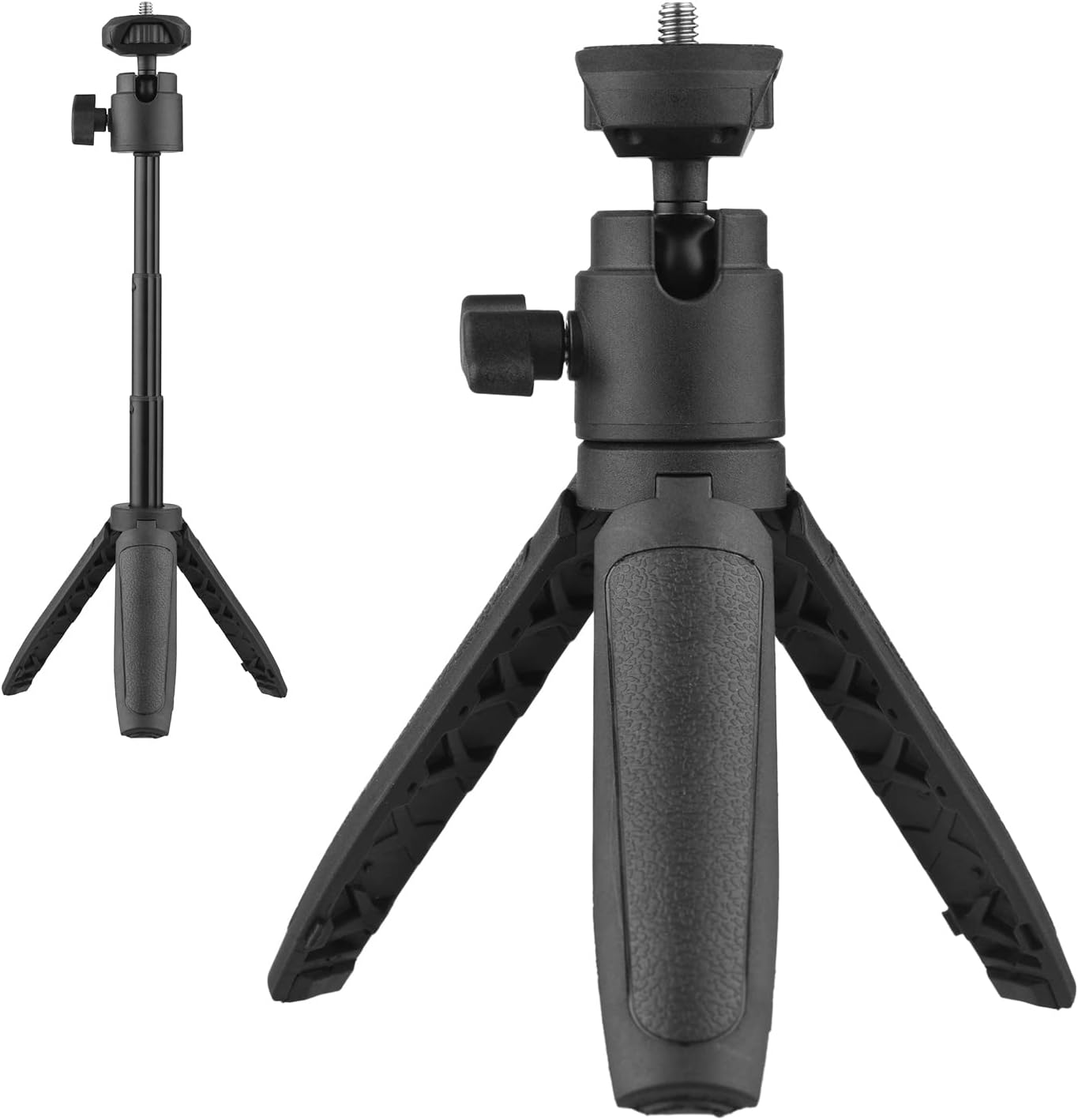 Lightweight Portable Mini Tr Extendable Tr Stand Handle Grip with 4 Levels of Adjustable Height for Phone Camera Selfie Video Live Stream