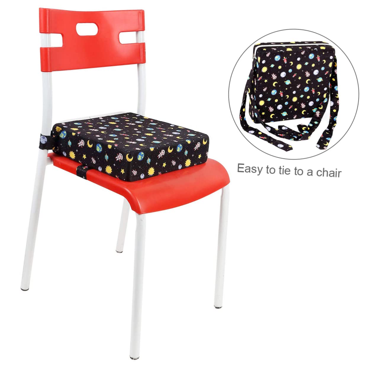 Hemobllo Cuscino Rialzo per Seggiolino Kids Booster in Tessuto Twill, Fissaggio Stabile alla Sedia, Facile da Pulire, per Cuscini Sedie da Cucina
