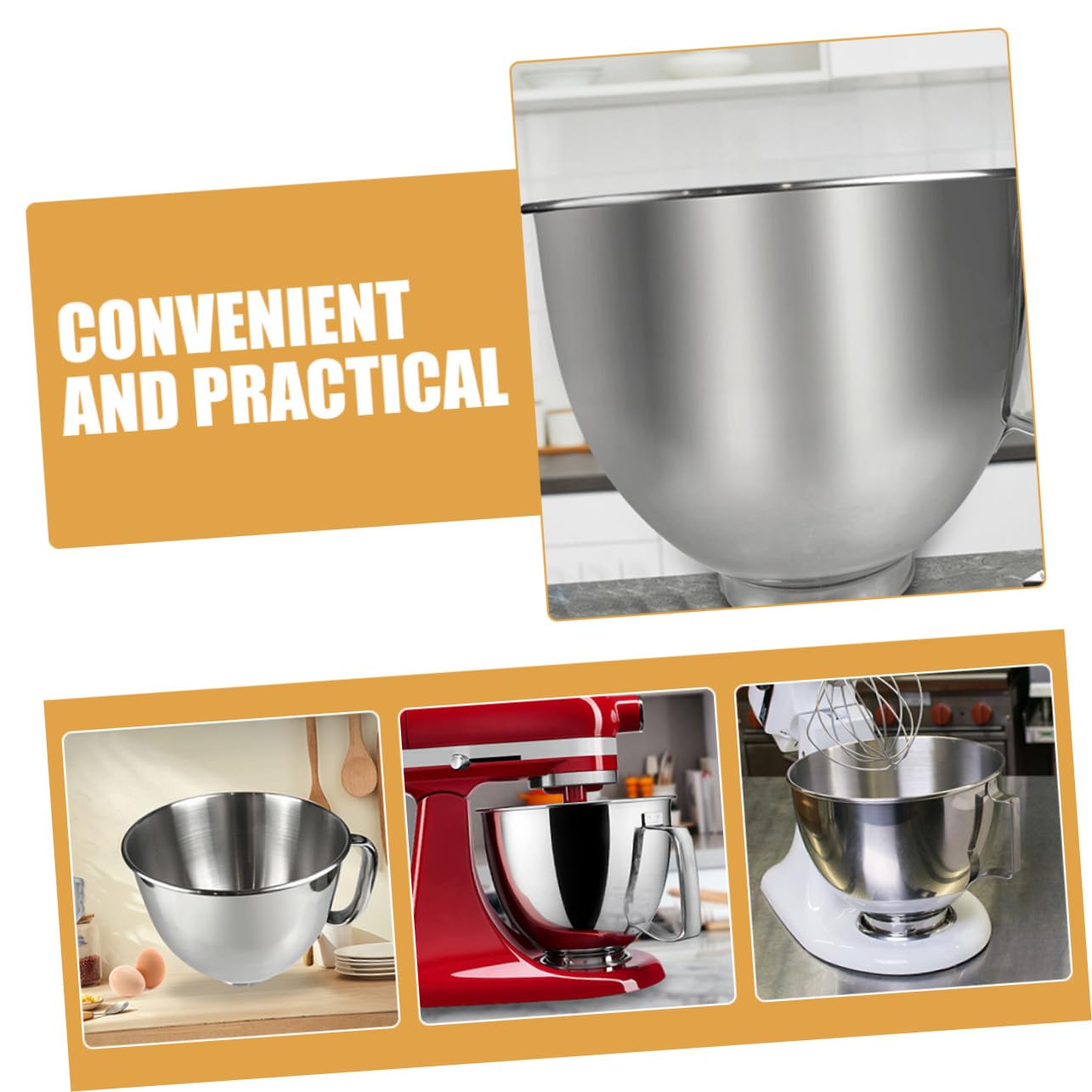 Ciotola per Impastatrice Ciotola Resistente e Versatile 4,5 l in Acciaio Inox Compatibile con Mixer da Cucina per Preparazioni Domestiche