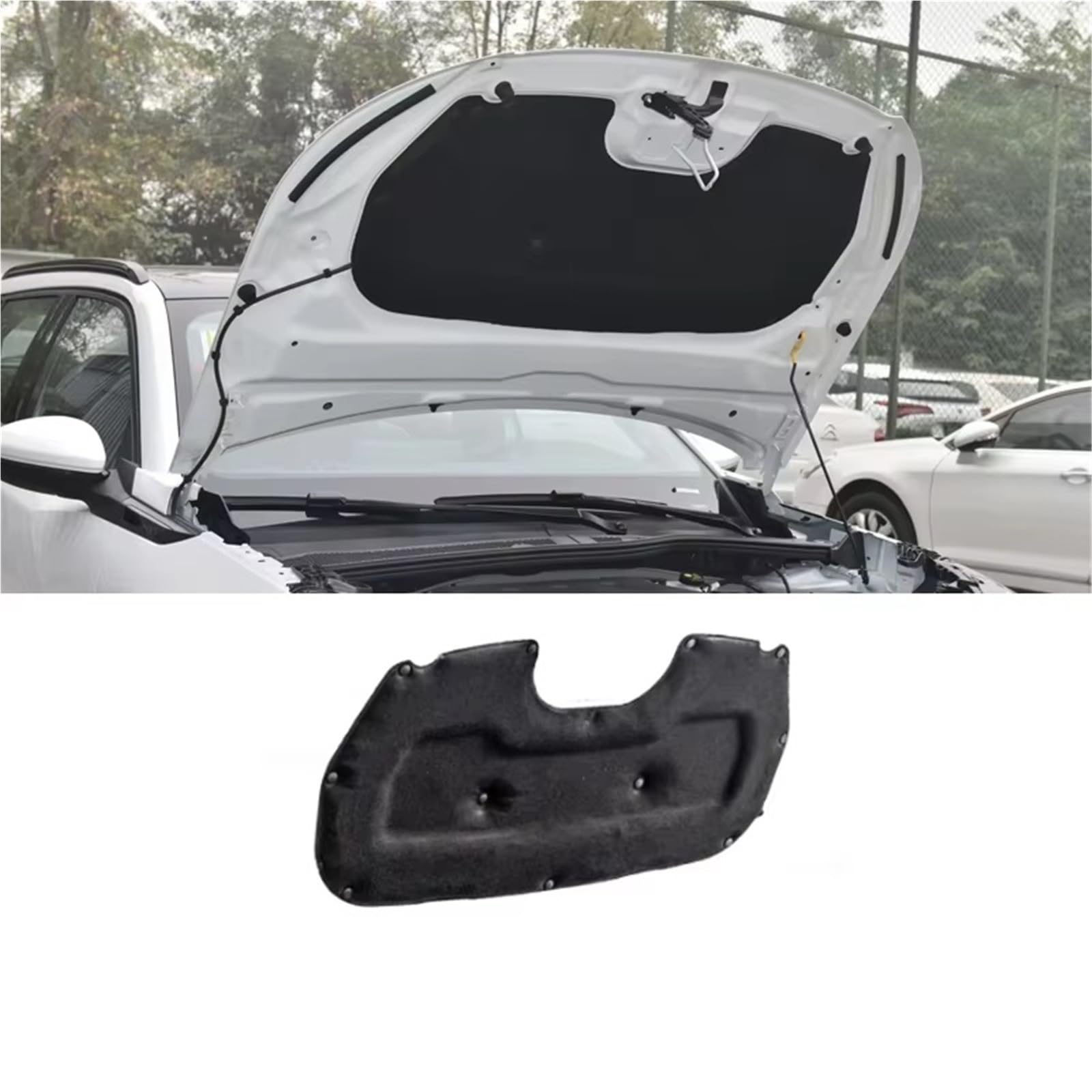 Hitzeschutzmatte Kompatibel Mit Peugeot Für 2008 P24 2019 2020 2021 2022 2023 2024 2025 Autohaube Linin Motor Wärmedämmung Schallschutzbaumwolle