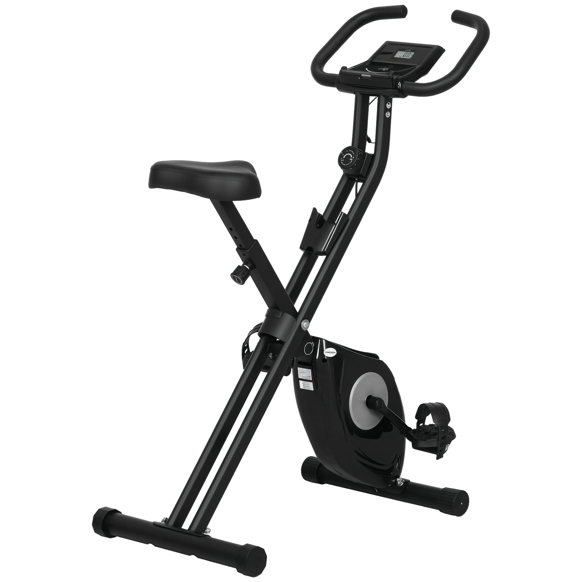 Soozier Foldable Exercise Bike with 8-Level Adjustable Magnetic