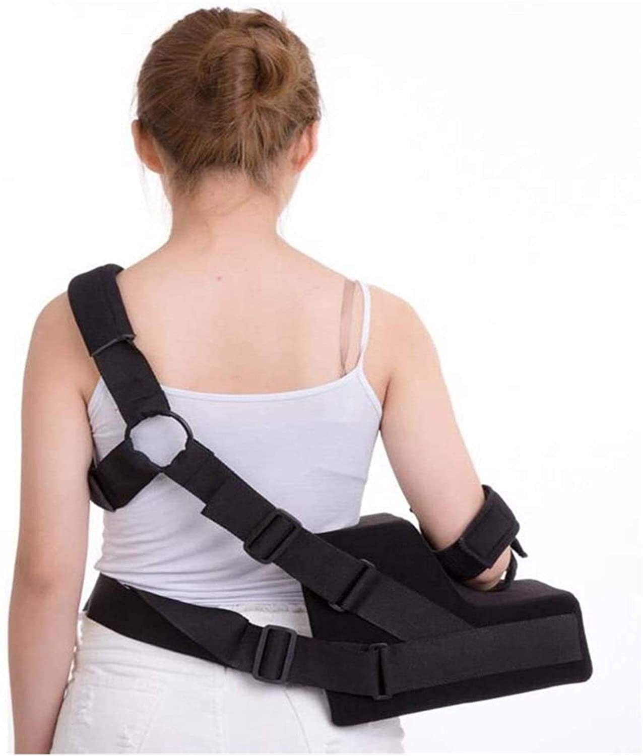 Inmovilizador de Hombro con Cabestrillo de Brazo Ajustable, Brazo Izquierdo o Derecho Hombros Muñequera Codera con Almohada de abducción y Pelota de Ejercicio Talla única