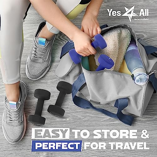 Yes4All 6 Lbs Dumbbells Neoprene With Non Slip Grip – Great For Total Body Workout – Total Weight: 12 Lbs (Set Of 2) #TOP5